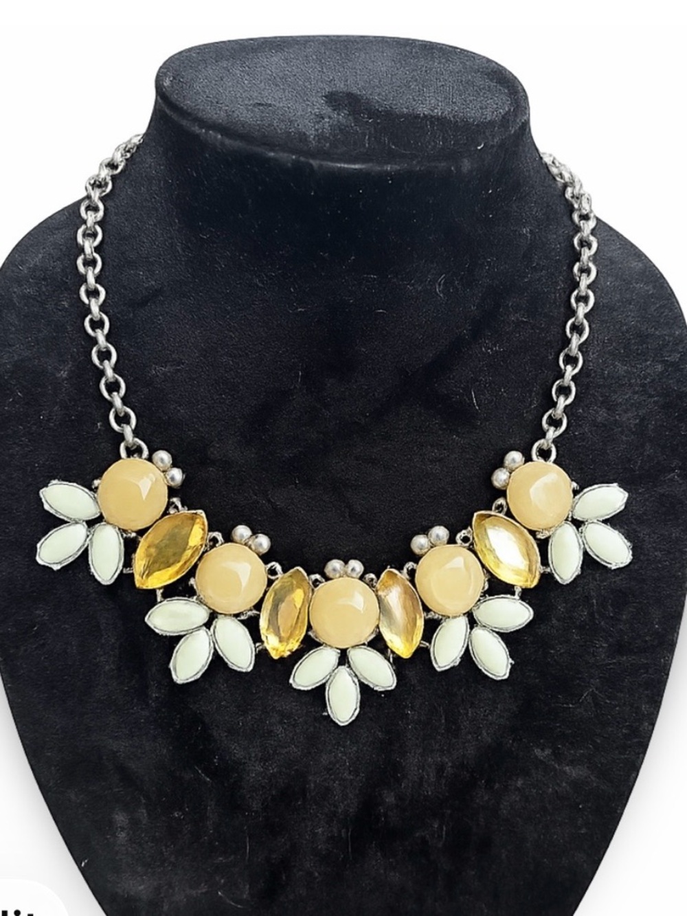 Yellow Floral Statement Necklace - Women Jewelry